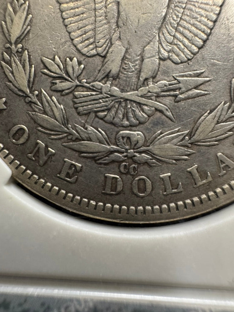 1890-CC $1 Morgan Dollar - PGA Holder XF45 - Tailbar VAM
