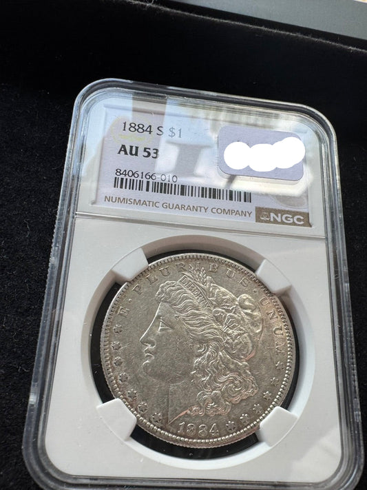 1884-S $1 Morgan Dollar - NGC AU53