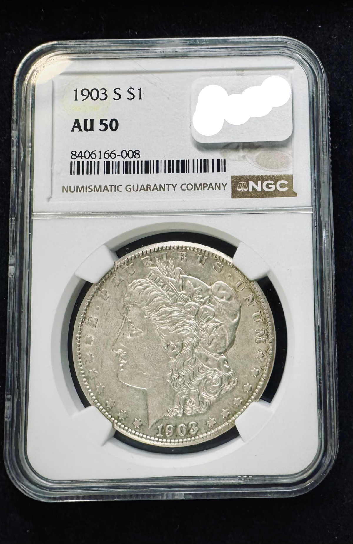1903-S $1 Morgan Dollar - NGC AU50