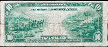 1914 $10 Federal Reserve Note - Large Size