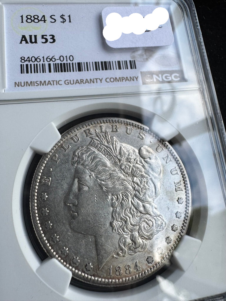 1884-S $1 Morgan Dollar - NGC AU53