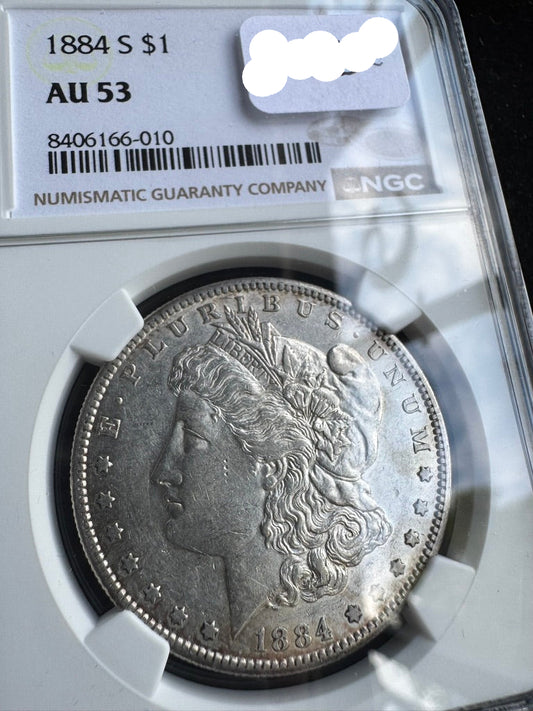 1884-S $1 Morgan Dollar - NGC AU53