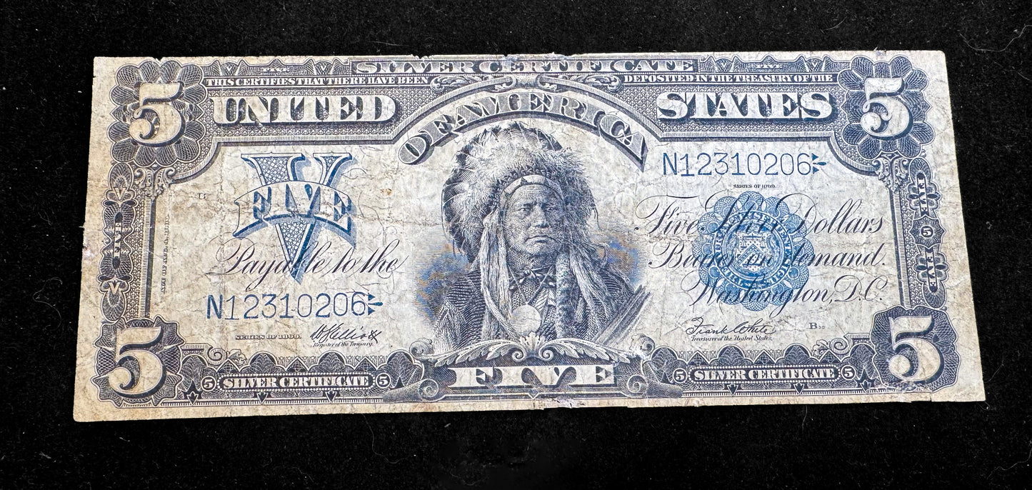 1899 $5 Silver Certificate - Chief Note