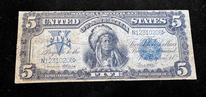 1899 $5 Silver Certificate - Chief Note